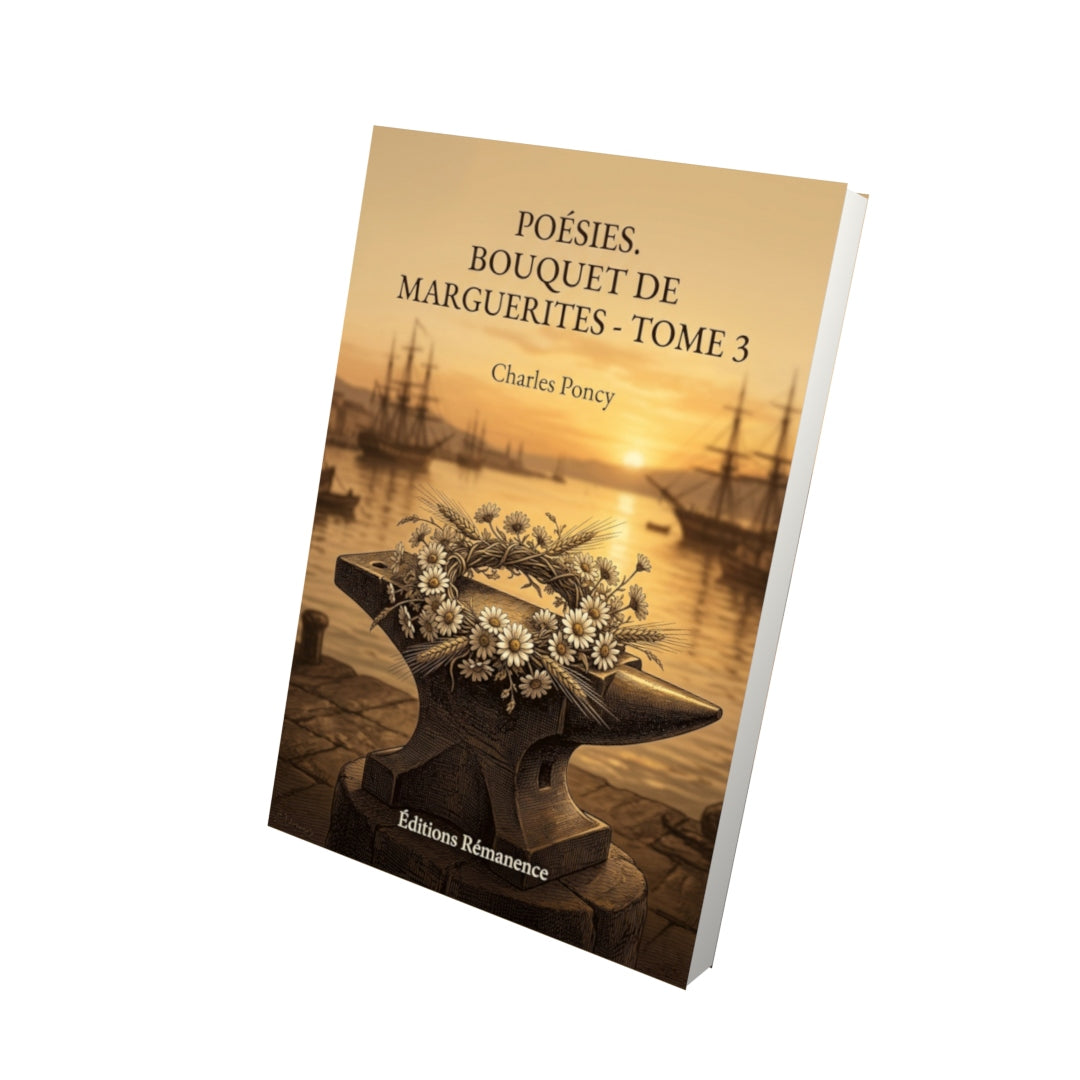 Livre Poésies. Bouquet de Marguerites - Tome 3 par Charles Poncy - Vue 3D - Editions Remanence