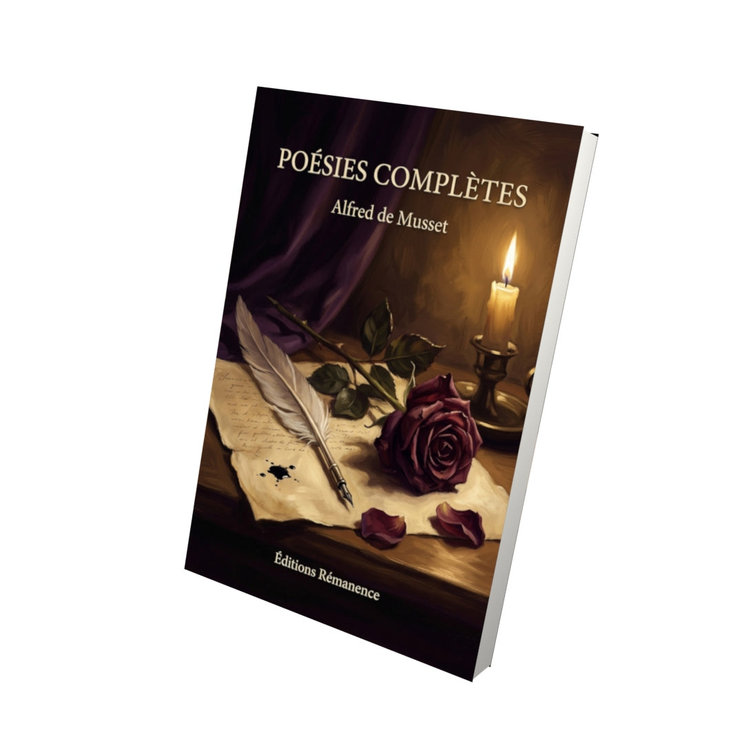 Livre Poésies complètes par Alfred de Musset - Vue 3D - Editions Remanence