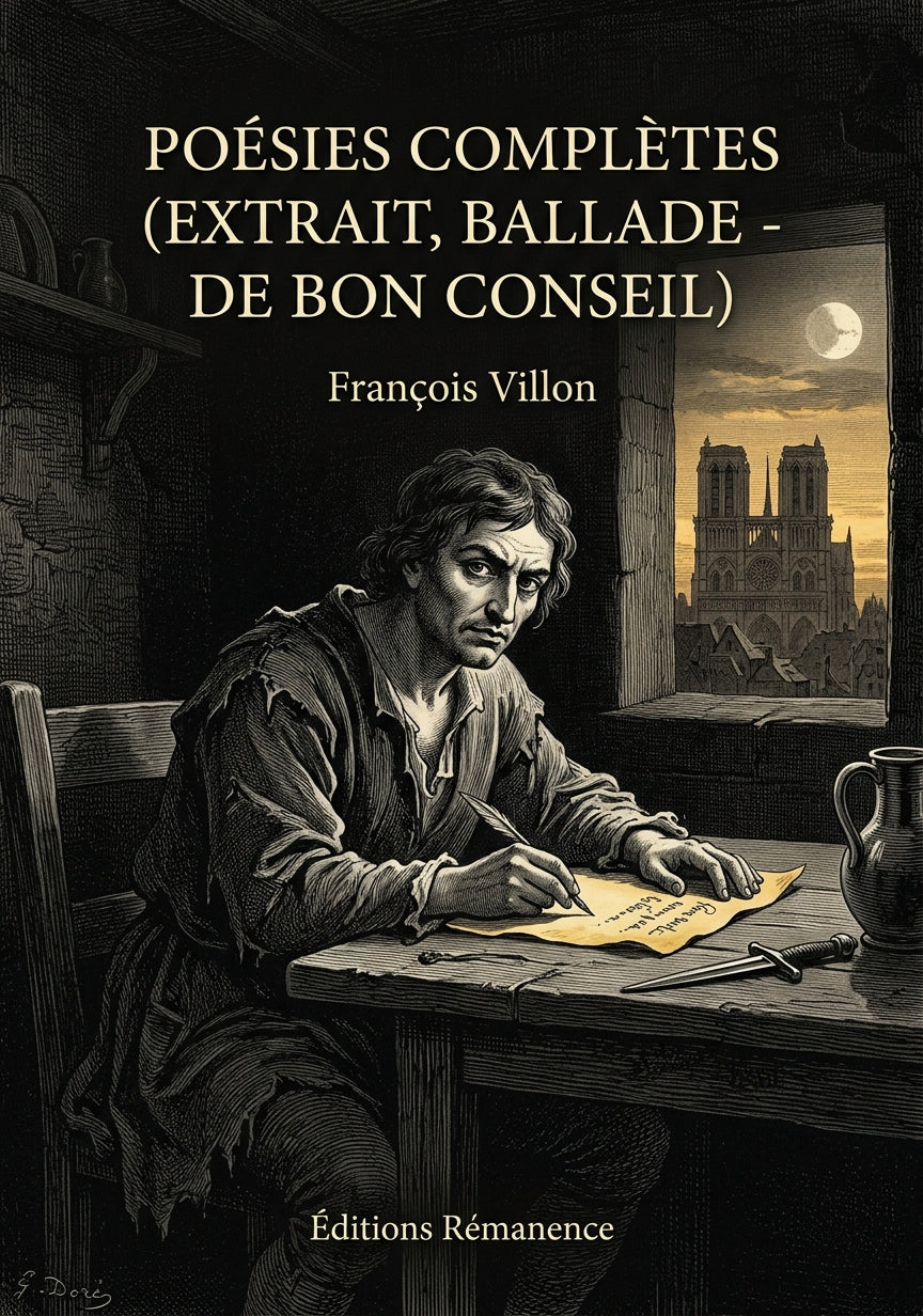 Livre Poésies complètes (extrait, Ballade - De bon conseil) par François Villon - Couverture - Editions Remanence