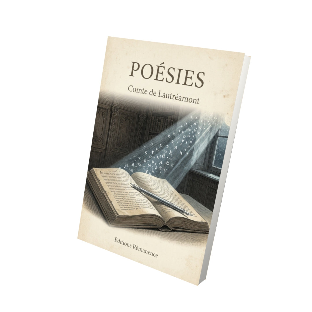 Livre Poésies - Comte de Lautréamont - Vue 3D - Editions Remanence