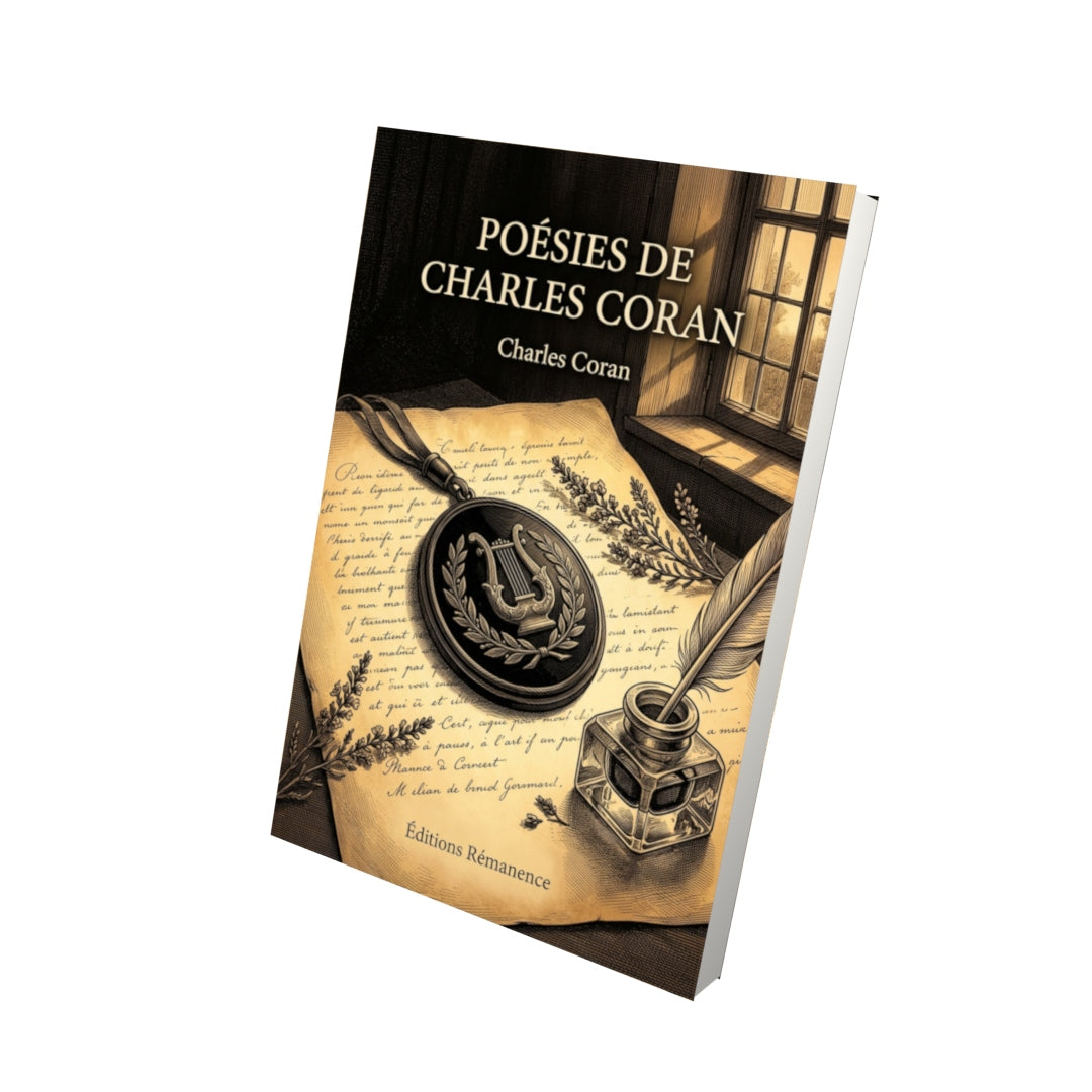 Livre Poésies de Charles Coran par Charles Coran - Vue 3D - Editions Remanence