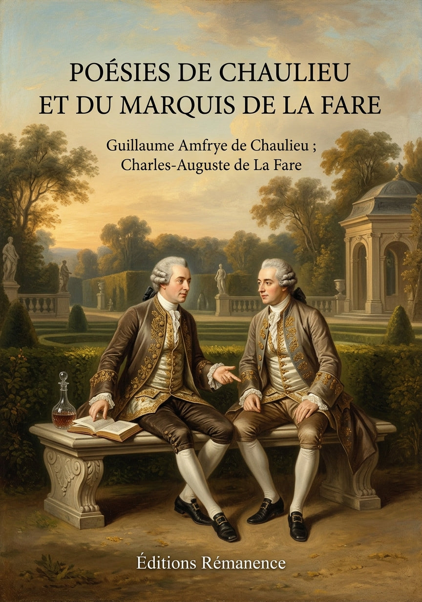Livre Poésies de Chaulieu et du marquis de La Fare par Guillaume Amfrye de Chaulieu ; Charles-Auguste de La Fare - Couverture - Editions Remanence