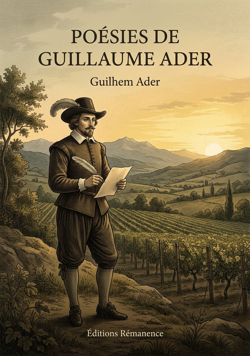 Livre Poésies de Guillaume Ader par Guilhem Ader - Couverture - Editions Remanence