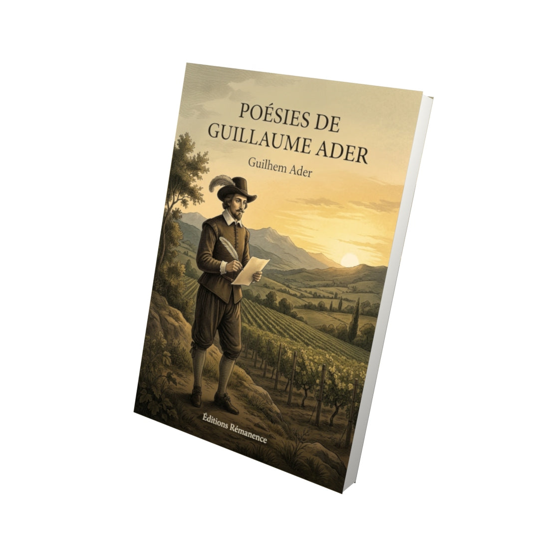Livre Poésies de Guillaume Ader par Guilhem Ader - Vue 3D - Editions Remanence