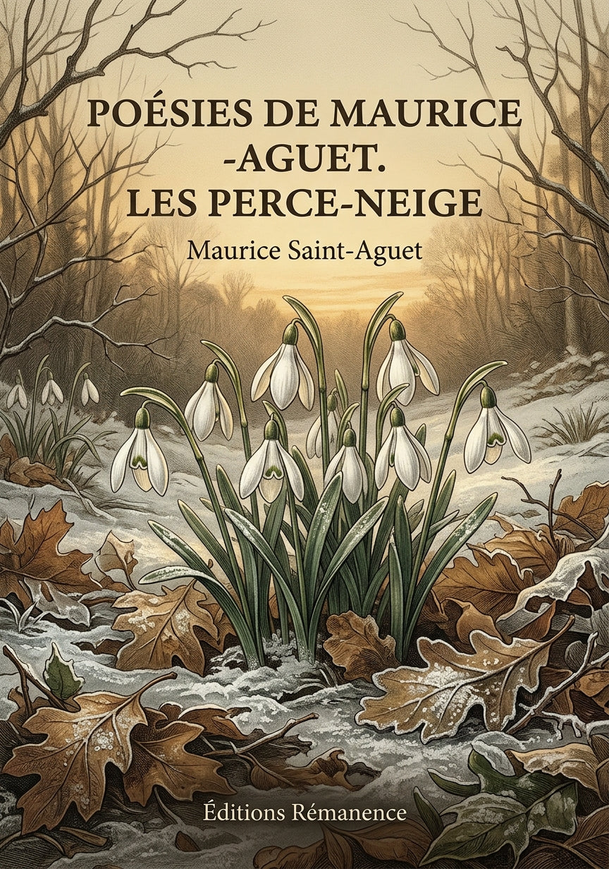 Livre Poésies de Maurice -Aguet. Les perce-neige par Maurice Saint-Aguet - Couverture - Editions Remanence