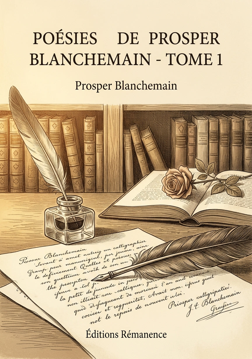 Livre Poésies de Prosper Blanchemain - Tome 1 par Prosper Blanchemain - Couverture - Editions Remanence