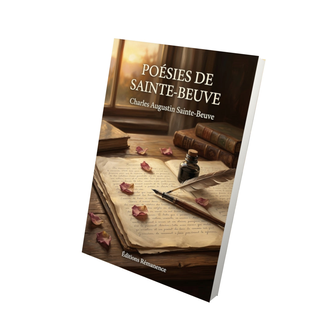 Livre Poésies de Sainte-Beuve par Charles Augustin Sainte-Beuve - Vue 3D - Editions Remanence