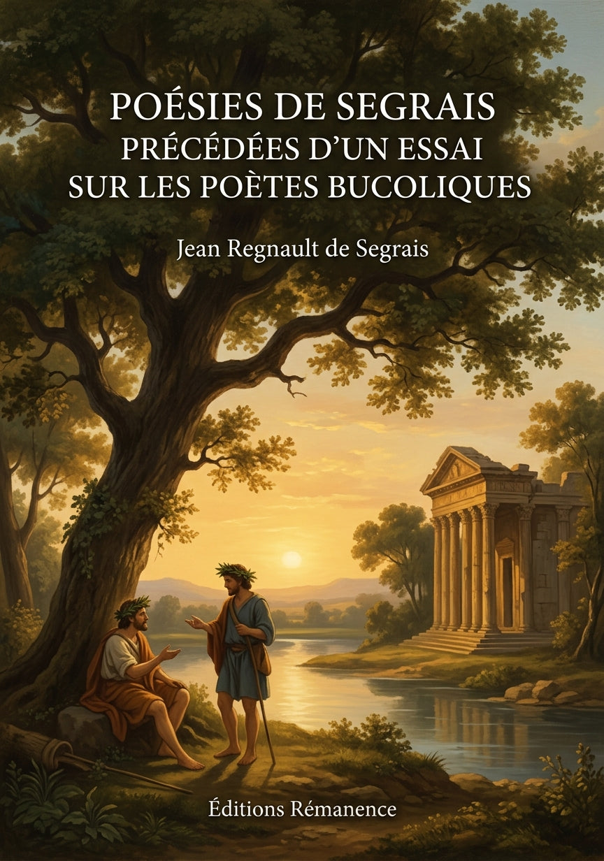 Livre Poésies de Segrais précédées d'un essai sur les poètes bucoliques par Jean Regnault de Segrais - Couverture - Editions Remanence