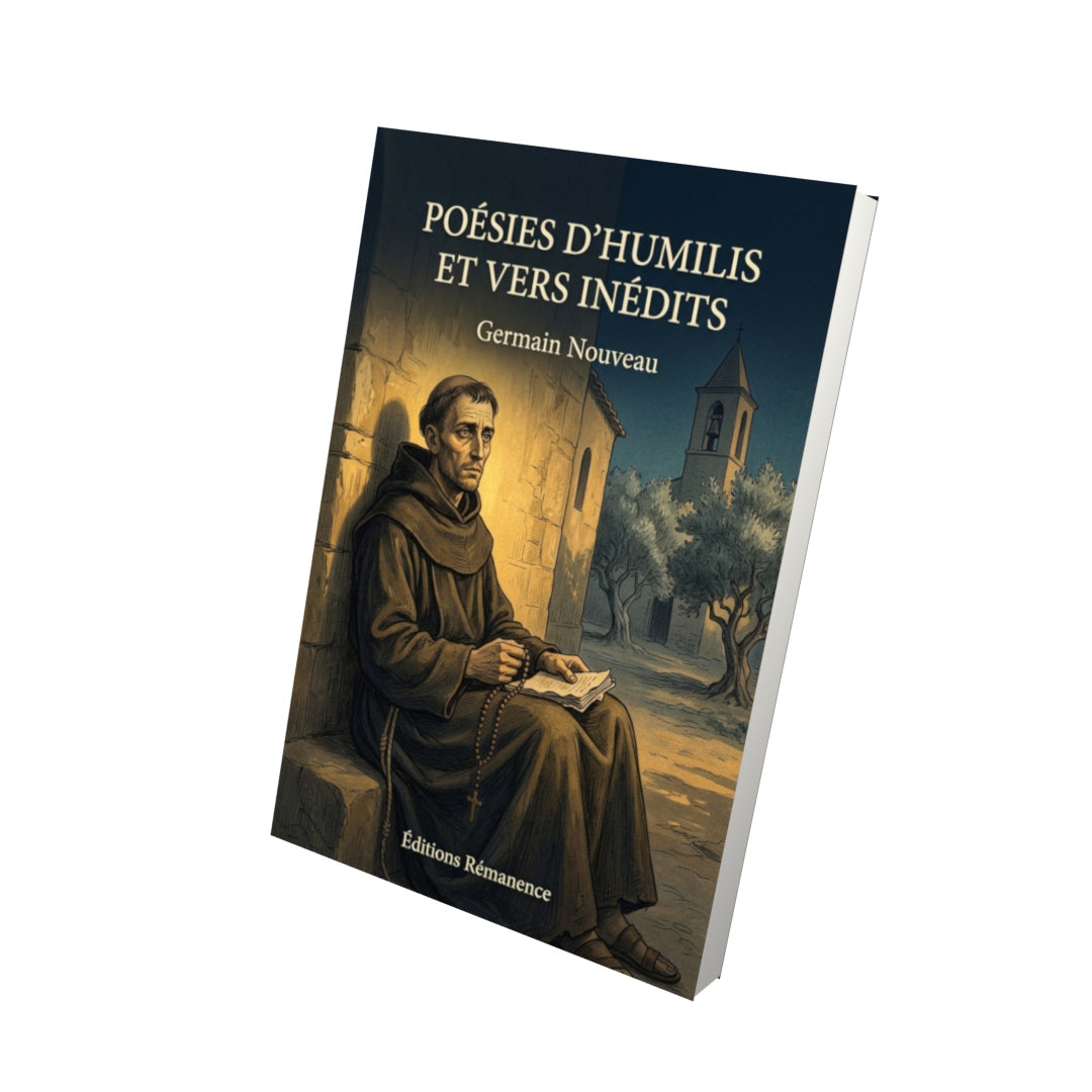 Livre Poésies d’Humilis et vers inédits par Germain Nouveau - Vue 3D - Editions Remanence