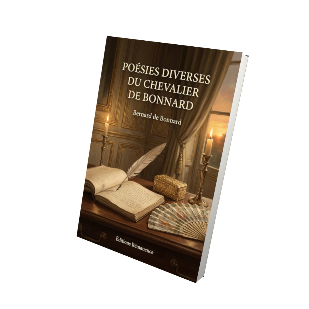 Livre Poésies diverses du chevalier de Bonnard par Bernard de Bonnard - Vue 3D - Editions Remanence