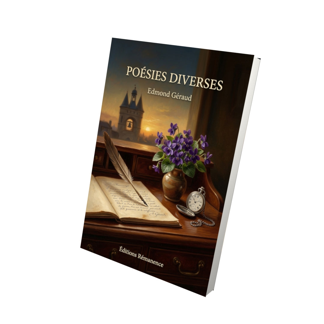 Livre Poésies diverses par E. S. Denne-Baron et Pierre-Jacques-René Denne-Baron - Vue 3D - Editions Remanence