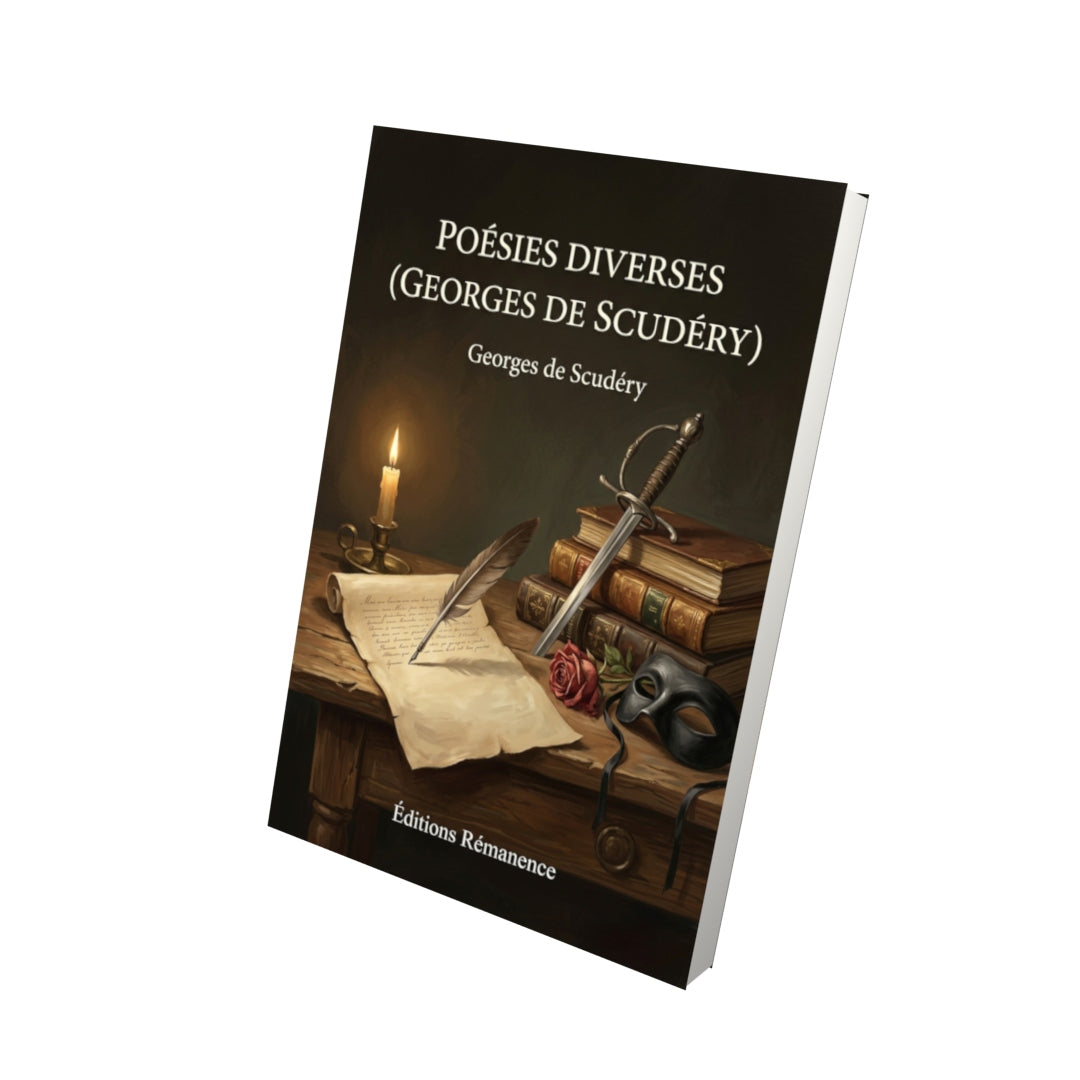 Livre Poésies diverses (Georges de Scudéry) par Georges de Scudéry - Vue 3D - Editions Remanence