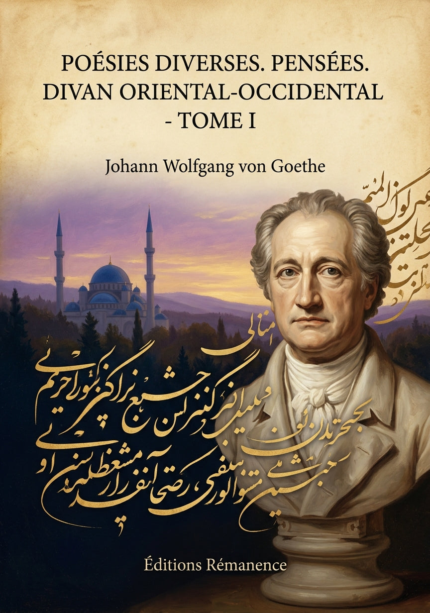 Livre Poésies diverses. Pensées. Divan oriental-occidental - Tome I par Johann Wolfgang von Goethe - Couverture - Editions Remanence