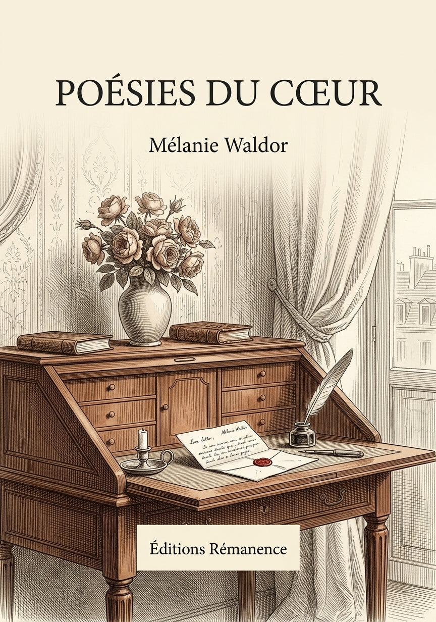 Livre Poésies du cœur par Mélanie Waldor - Couverture - Editions Remanence