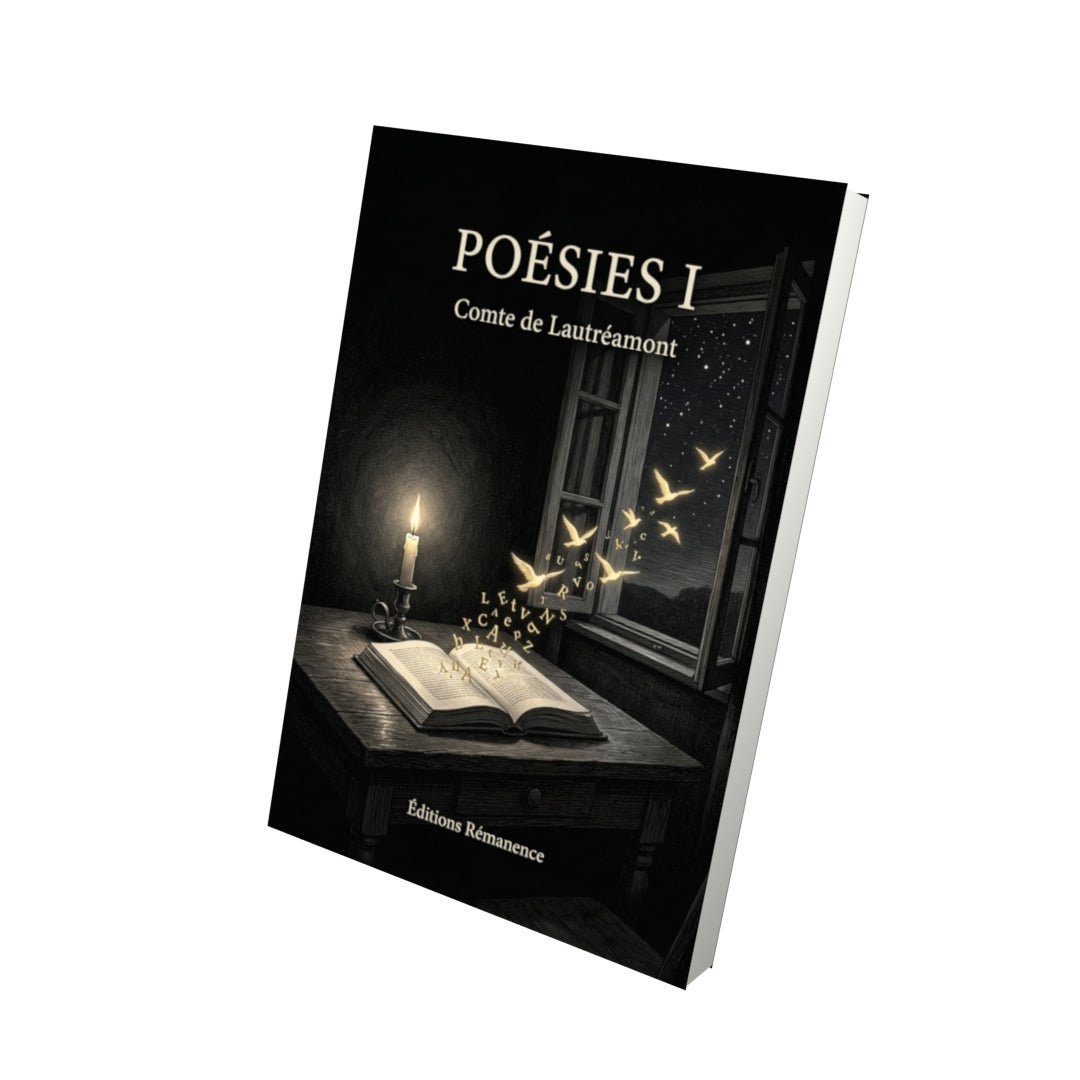 Livre Poésies I par Comte de Lautréamont - Vue 3D - Editions Remanence