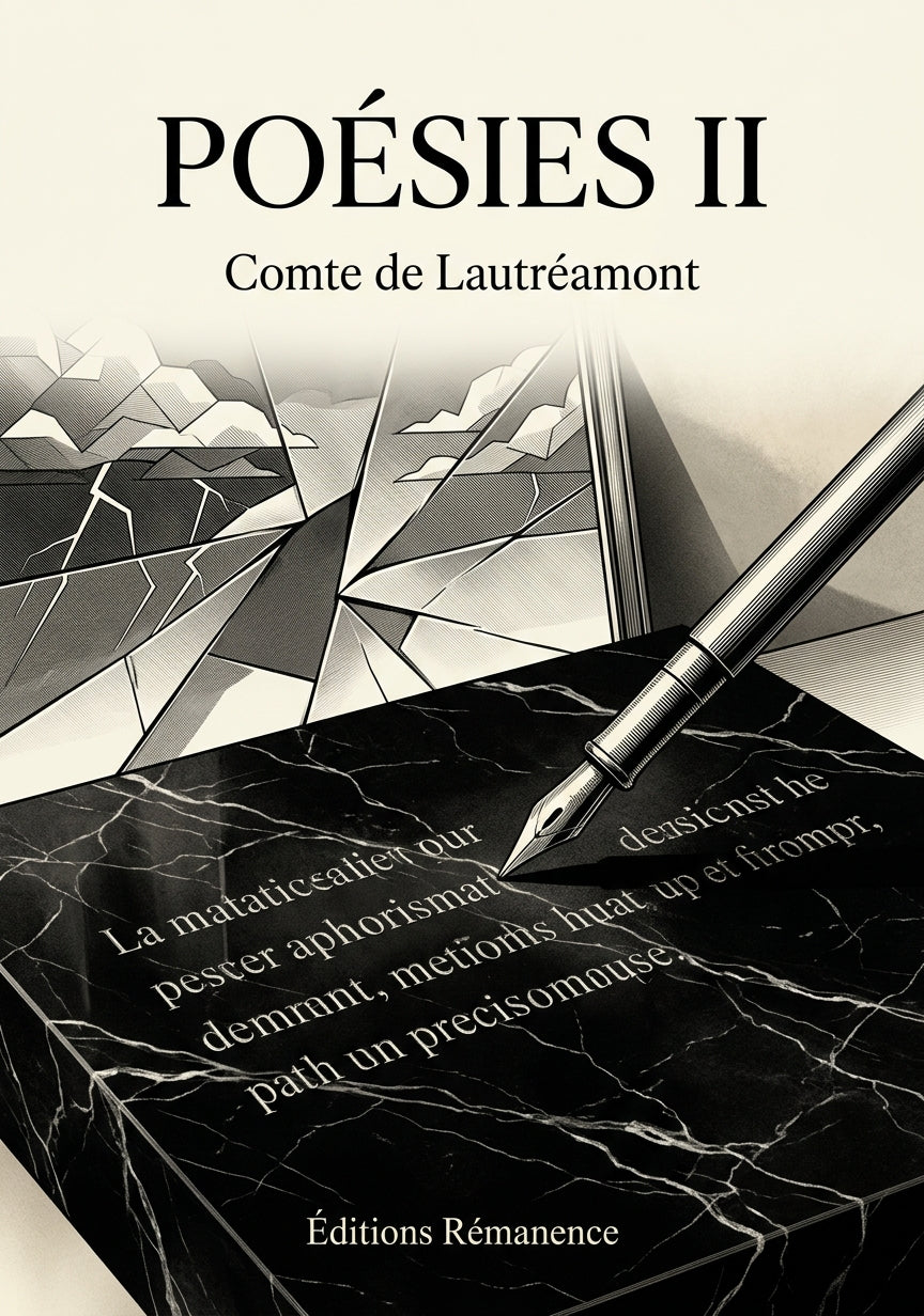 Livre Poésies II par Comte de Lautréamont - Couverture - Editions Remanence