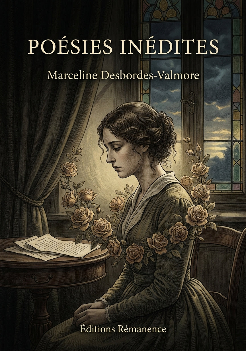 Livre Poésies inédites par Marceline Desbordes-Valmore - Couverture - Editions Remanence