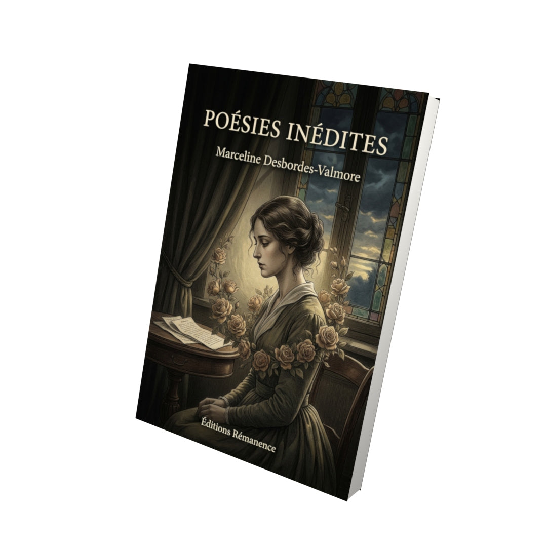 Livre Poésies inédites par Marceline Desbordes-Valmore - Vue 3D - Editions Remanence