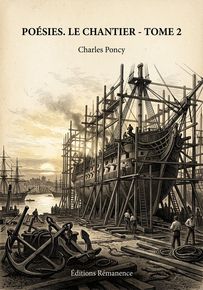 Livre Poésies. Le Chantier - Tome 2 par Charles Poncy - Couverture - Editions Remanence