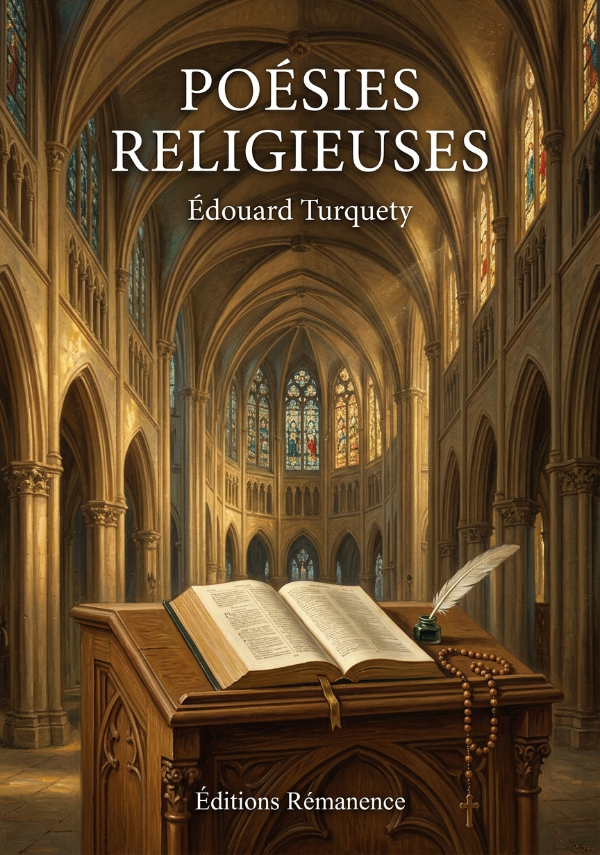 Livre Poésies religieuses par Édouard Turquety - Couverture - Editions Remanence