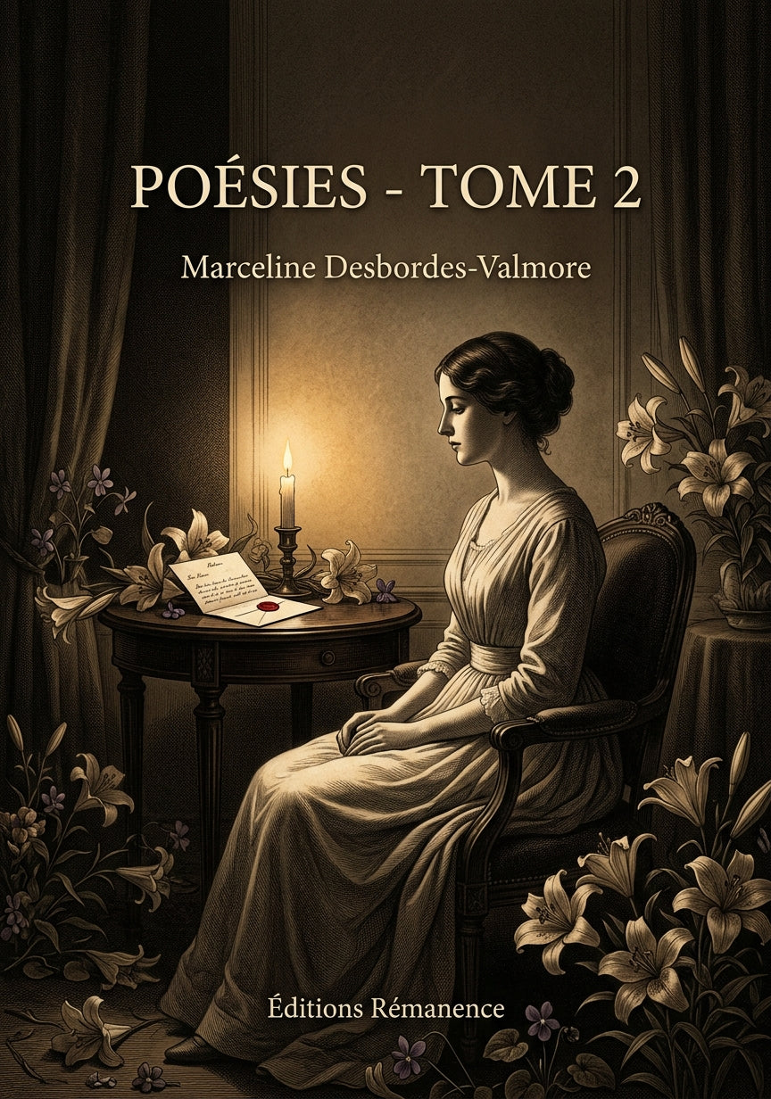 Livre Poésies - Tome 2 par Constance de Théis - Couverture - Editions Remanence