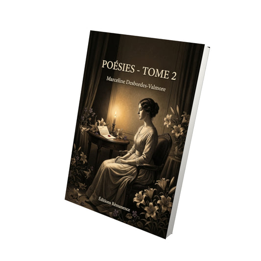 Livre Poésies - Tome 2 par Marceline Desbordes-Valmore - Vue 3D - Editions Remanence