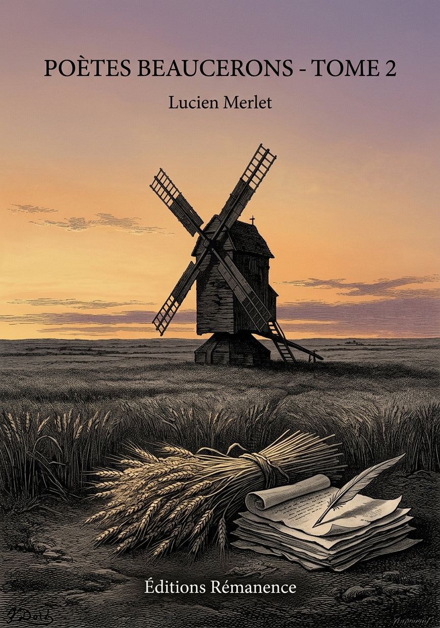 Livre Poètes Beaucerons - Tome 2 par Lucien Merlet - Couverture - Editions Remanence