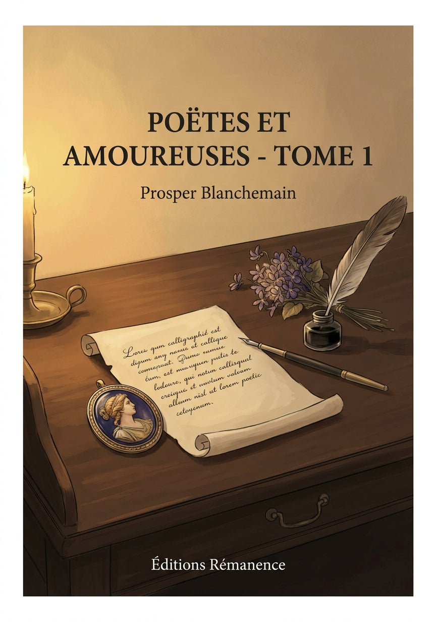 Livre Poëtes et Amoureuses - Tome 1 par Prosper Blanchemain - Couverture - Editions Remanence