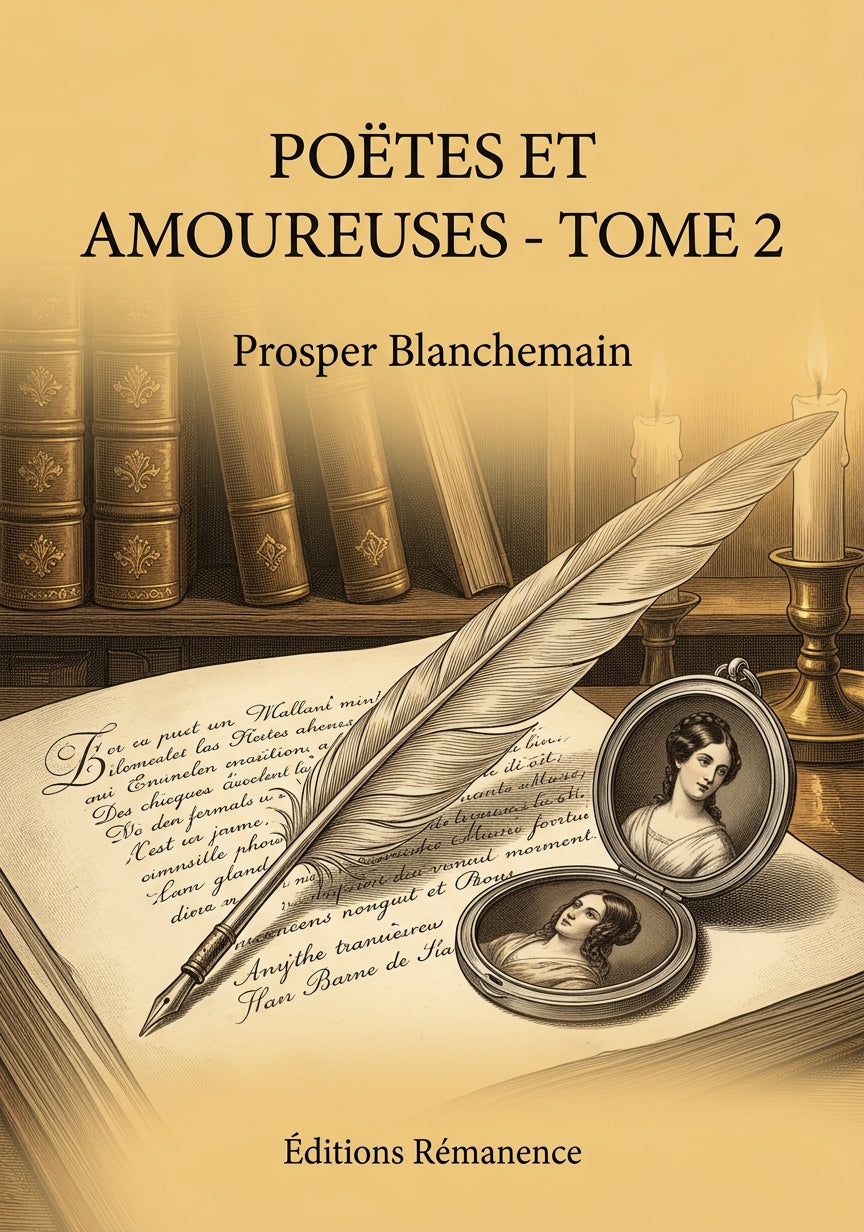 Livre Poëtes et Amoureuses - Tome 2 par Prosper Blanchemain - Couverture - Editions Remanence
