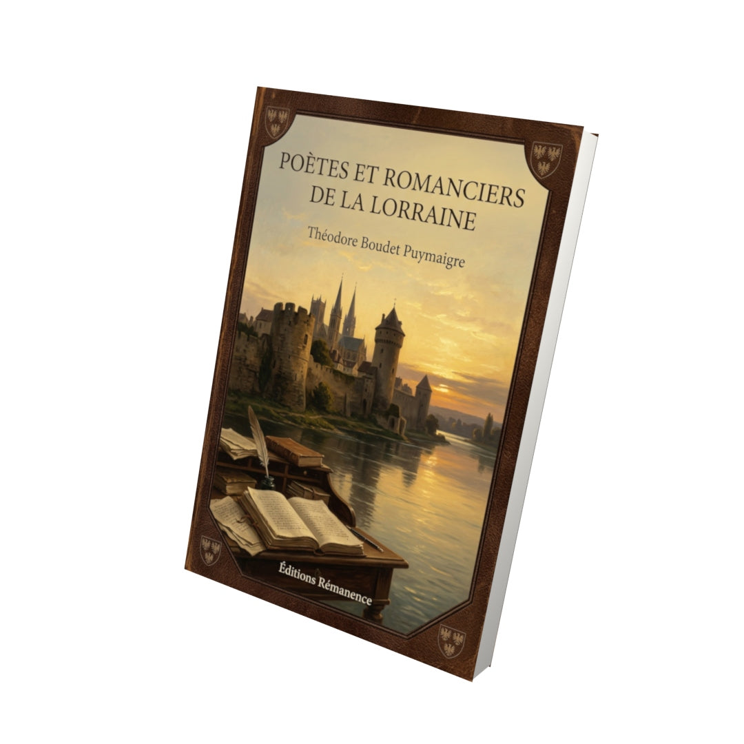 Livre Poètes et romanciers de la Lorraine par Théodore Boudet Puymaigre - Vue 3D - Editions Remanence