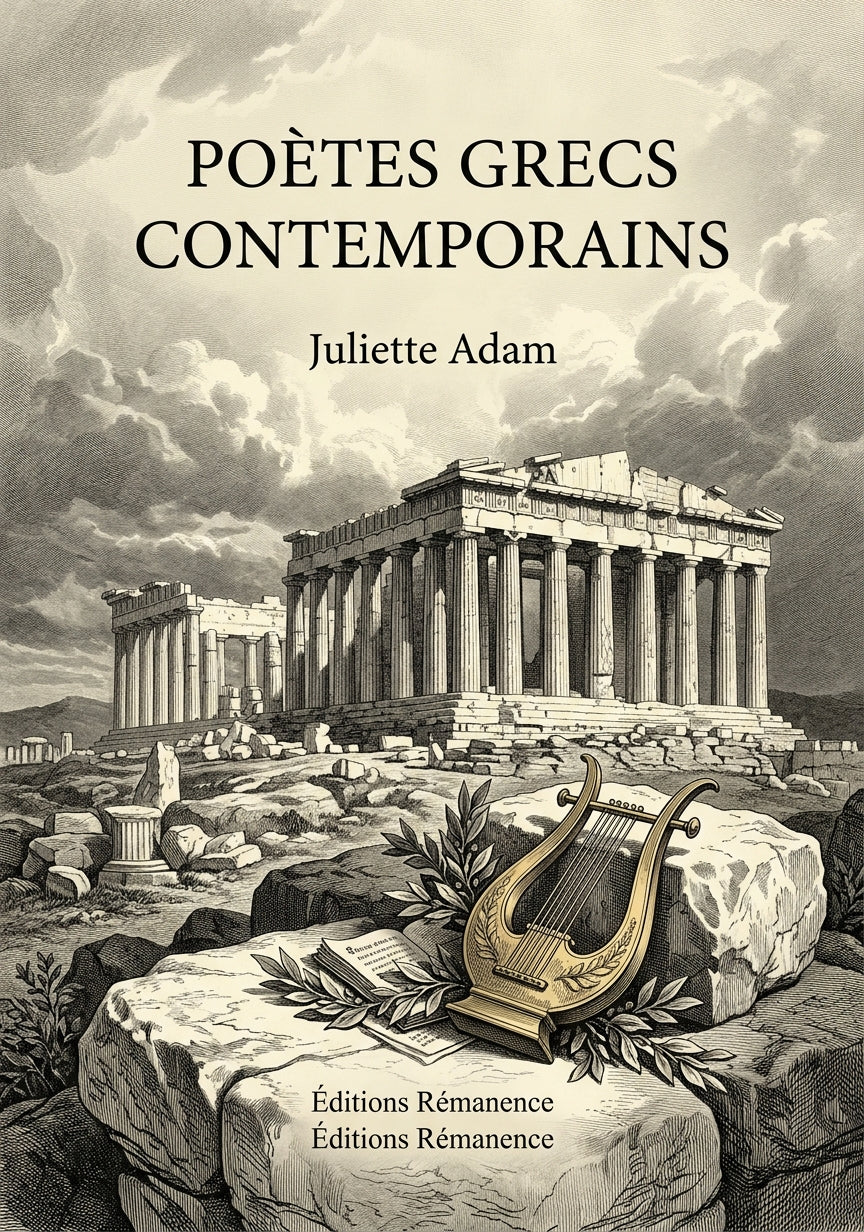 Livre Poètes grecs contemporains par Juliette Adam - Couverture - Editions Remanence