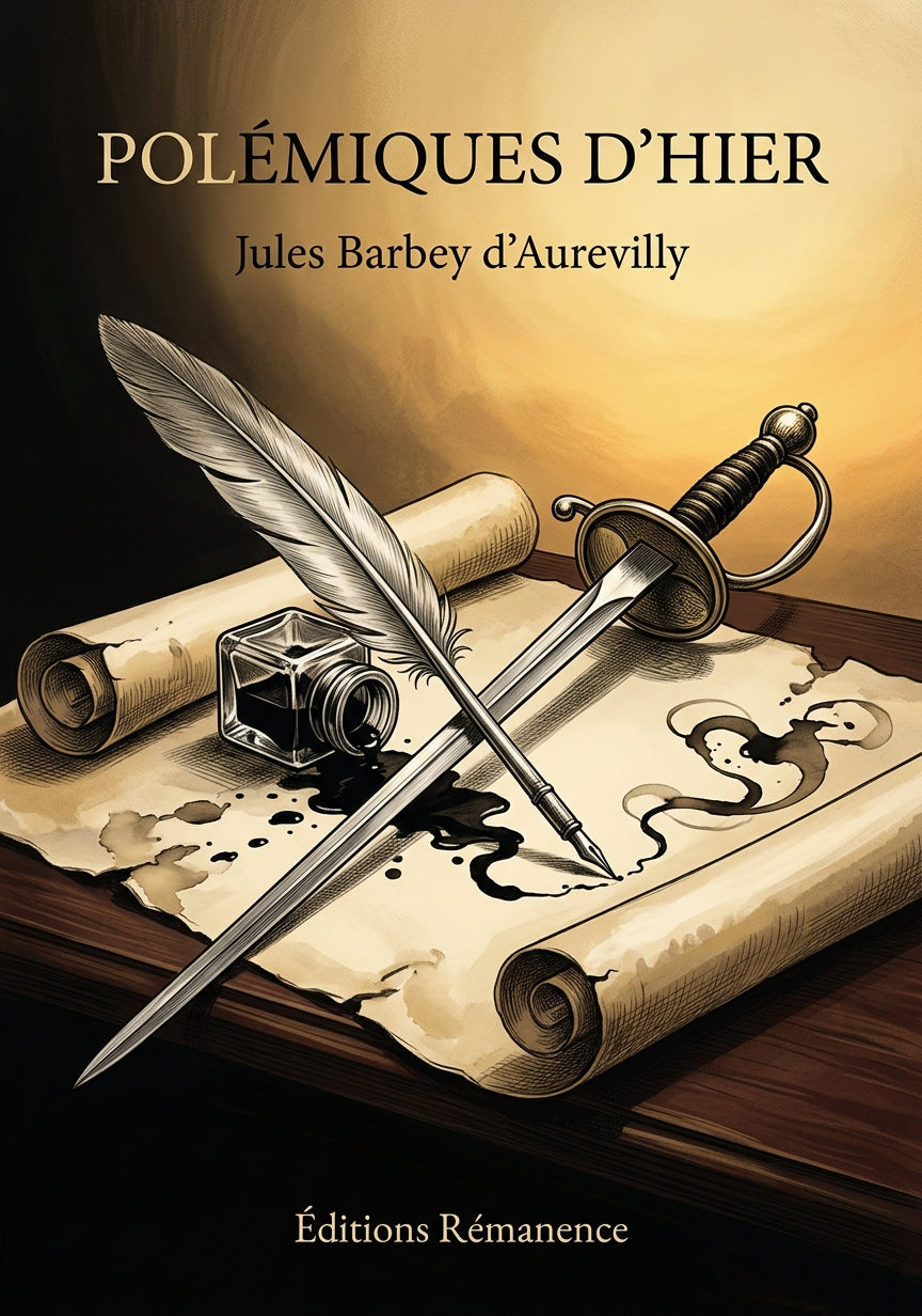 Livre Polémiques d’hier par Jules Barbey d’Aurevilly - Couverture - Editions Remanence