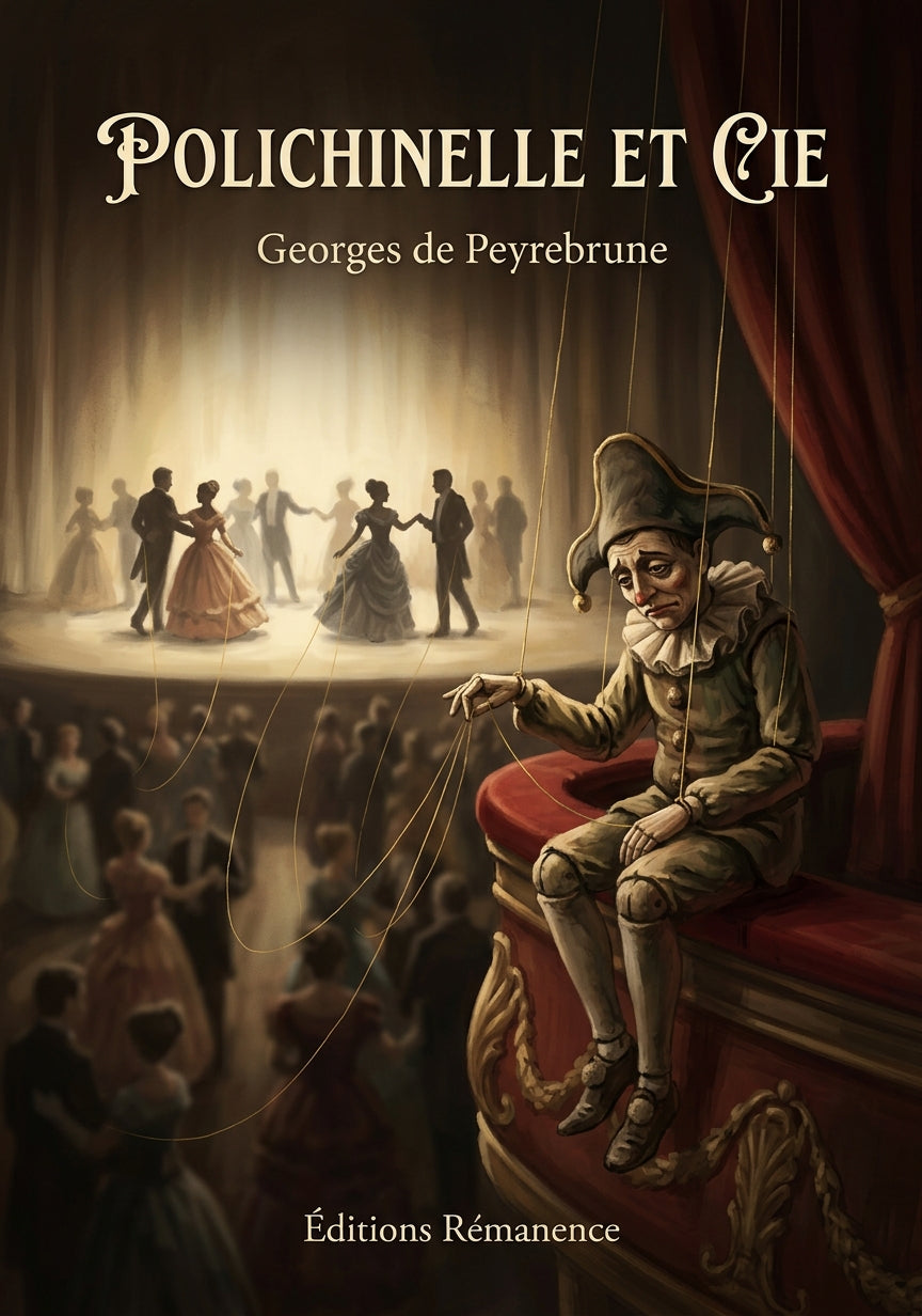 Livre Polichinelle et Cie par Georges de Peyrebrune - Couverture - Editions Remanence