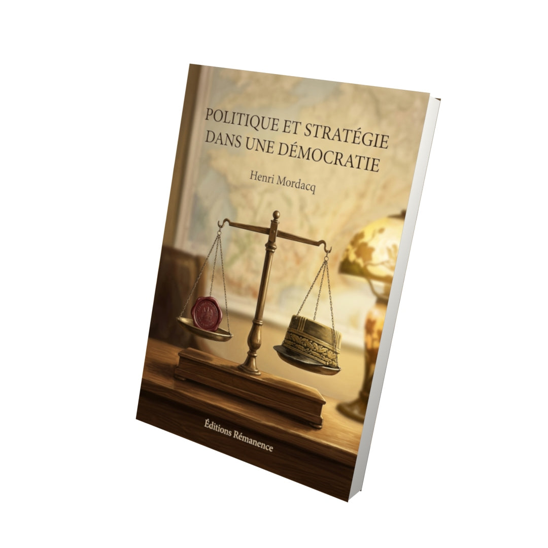 Livre Politique et stratégie dans une démocratie par Henri Mordacq - Vue 3D - Editions Remanence