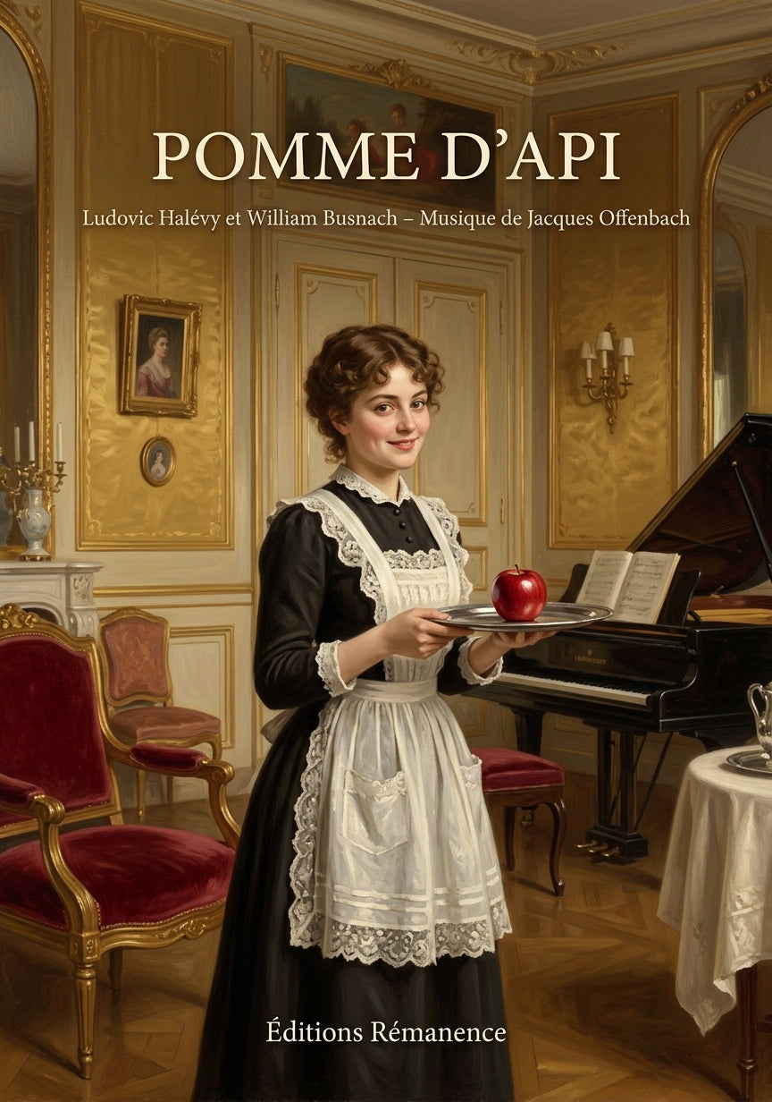 Livre Pomme d’Api par Ludovic Halévy et William Busnach – Musique de Jacques Offenbach - Couverture - Editions Remanence