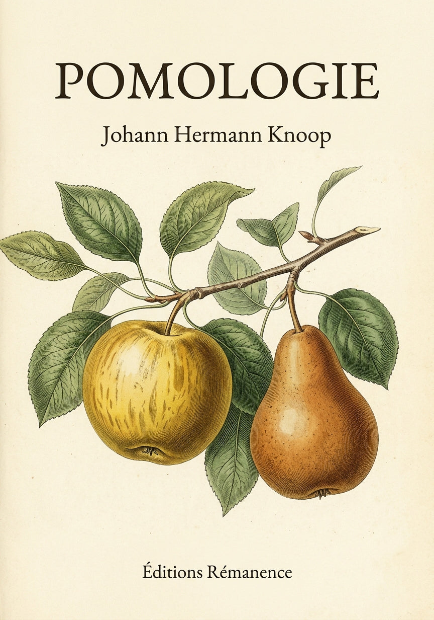 Livre Pomologie par Johann Hermann Knoop - Couverture - Editions Remanence