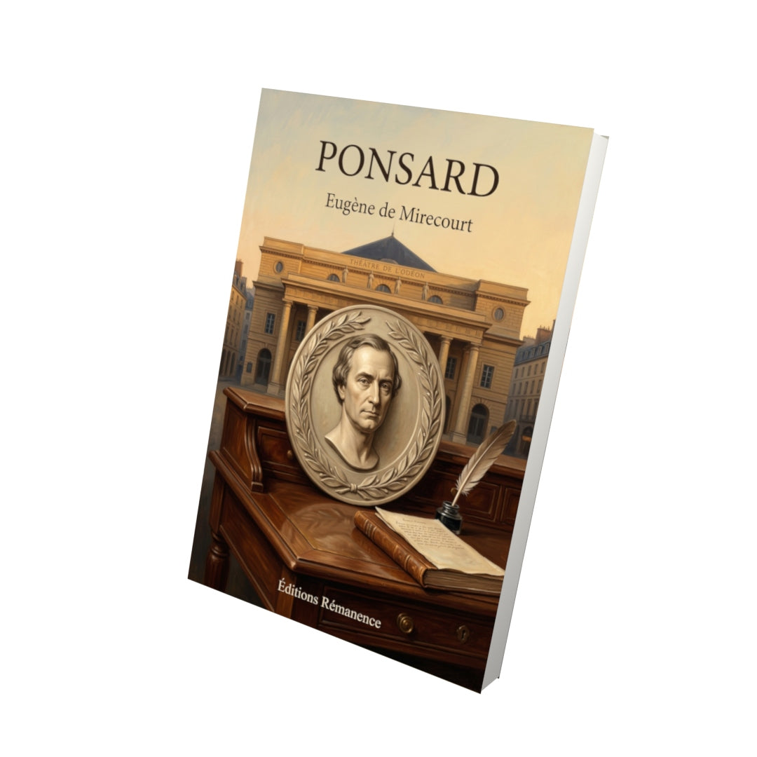 Livre Ponsard par Eugène de Mirecourt - Vue 3D - Editions Remanence