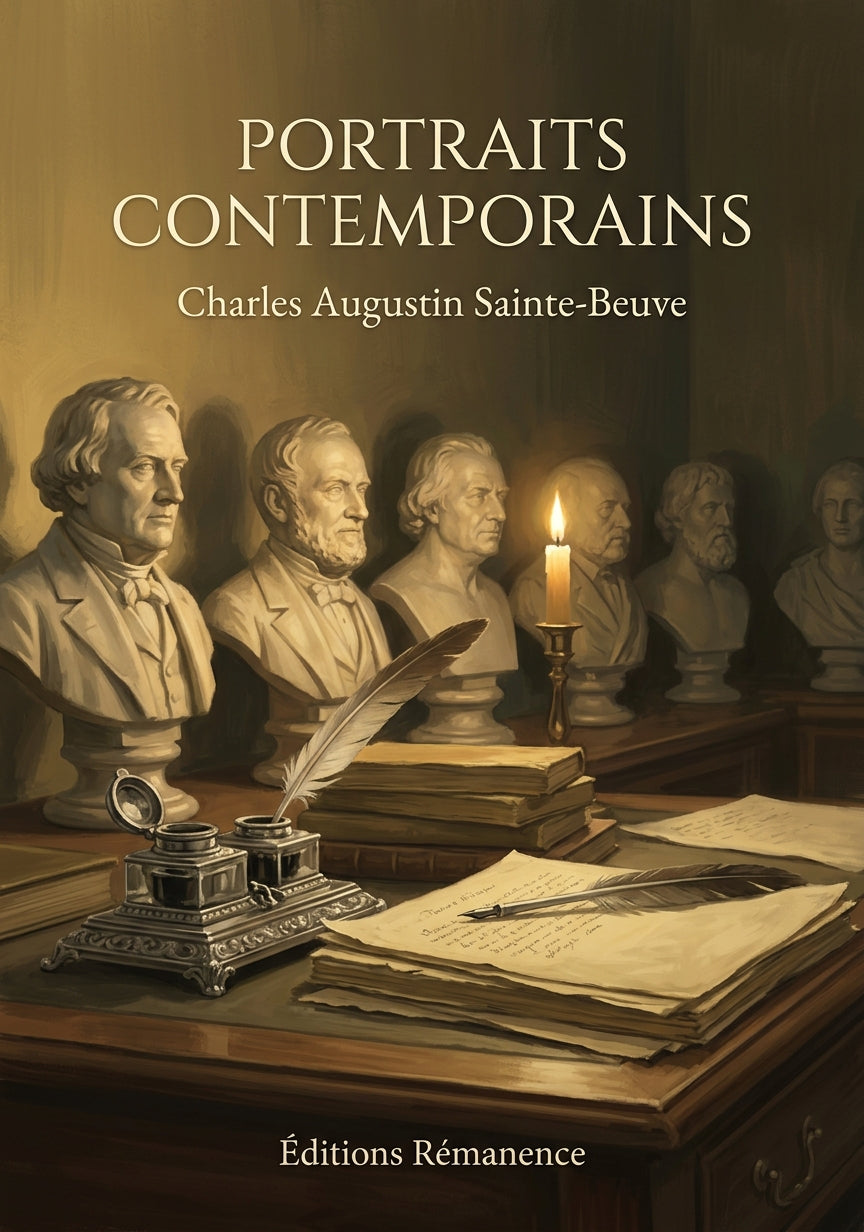 Livre Portraits contemporains par Charles Augustin Sainte-Beuve - Couverture - Editions Remanence