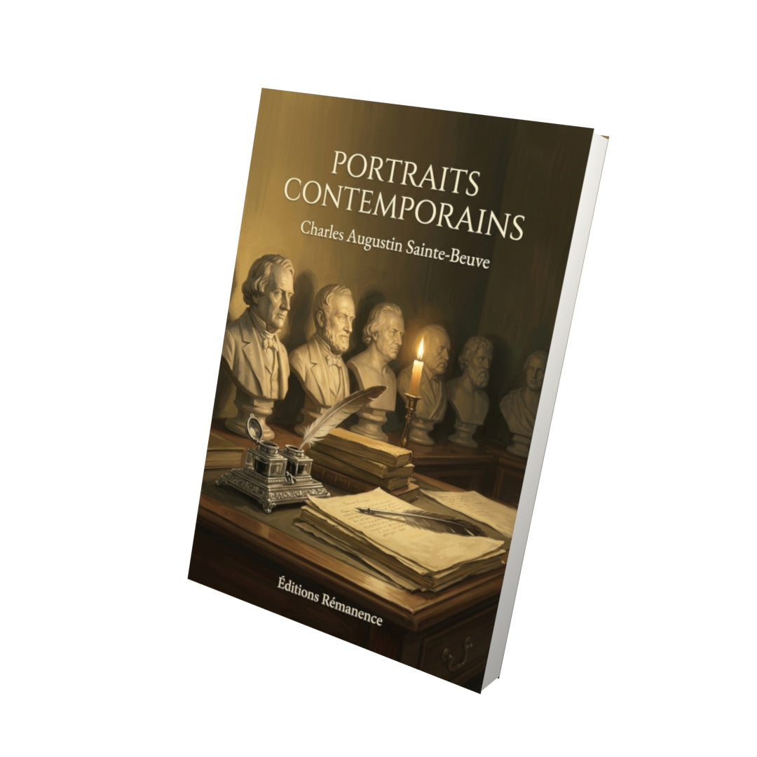 Livre Portraits contemporains par Charles Augustin Sainte-Beuve - Vue 3D - Editions Remanence
