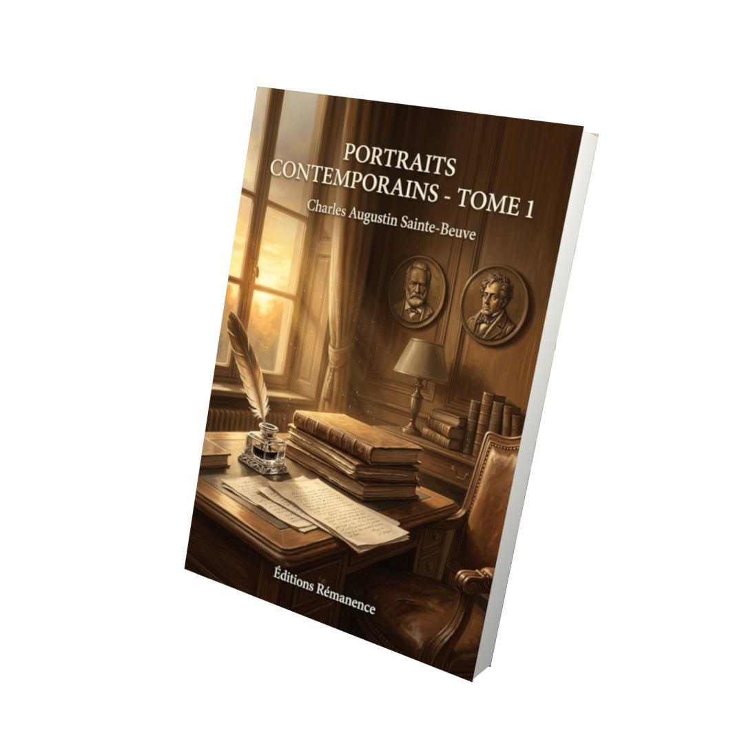 Livre Portraits contemporains - Tome 1 par Charles Augustin Sainte-Beuve - Vue 3D - Editions Remanence