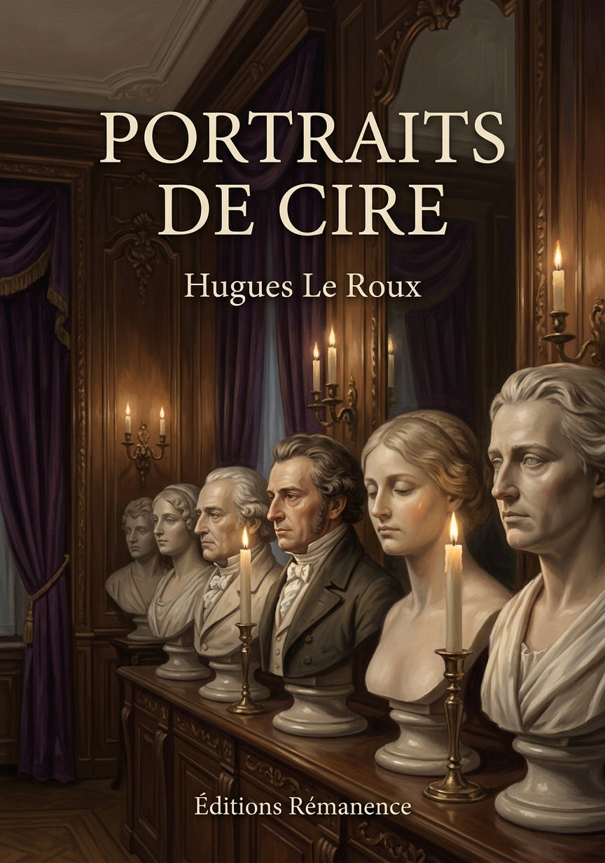 Livre Portraits de cire par Hugues Le Roux - Couverture - Editions Remanence