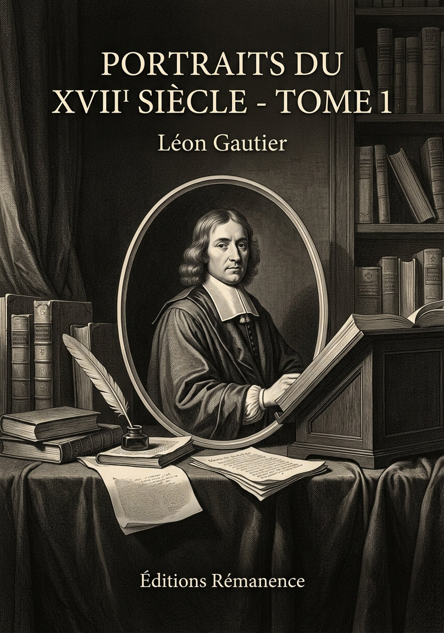 Livre Portraits du XVII siècle - Tome 1 par Léon Gautier - Couverture - Editions Remanence