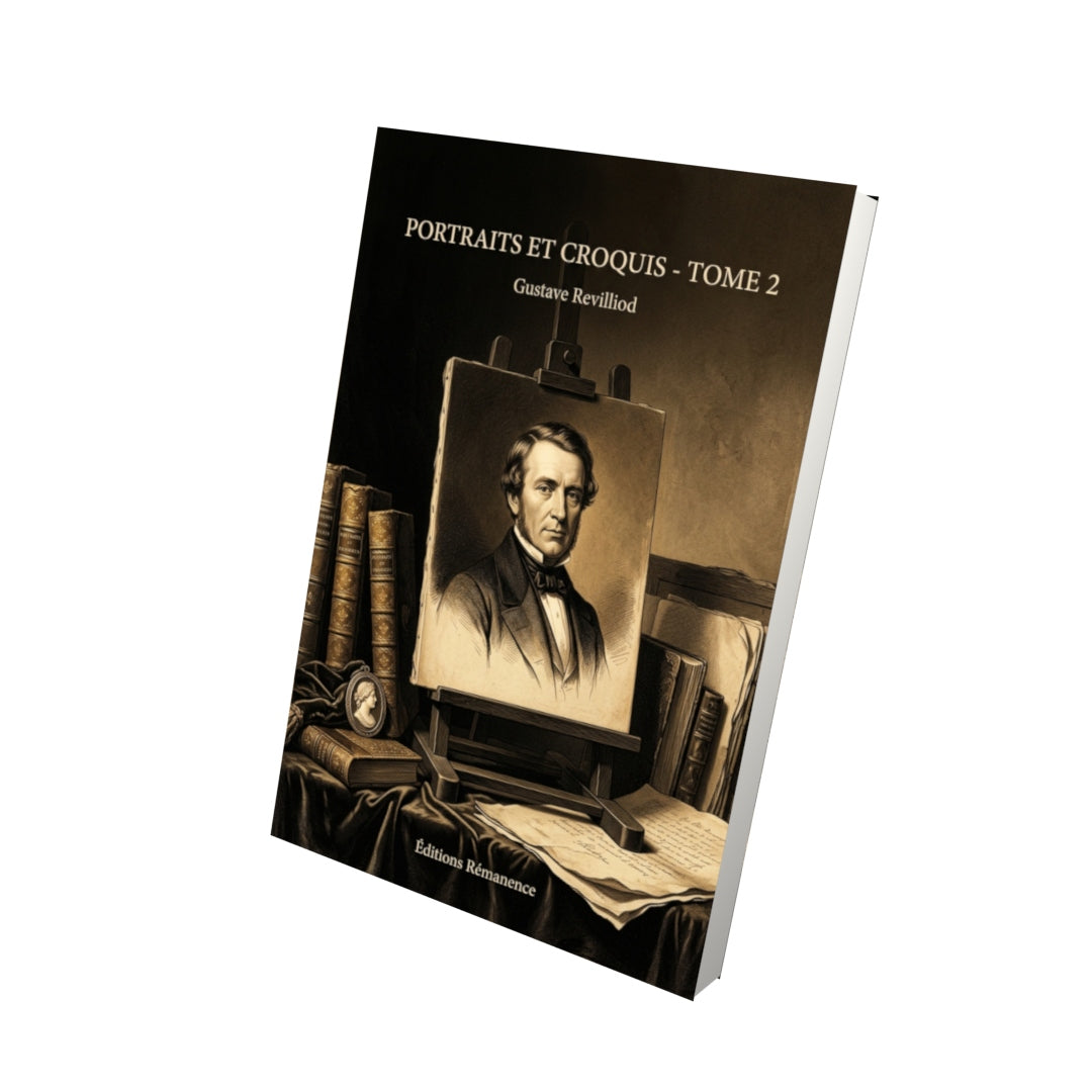 Livre Portraits et croquis - Tome 2 par Gustave Revilliod - Vue 3D - Editions Remanence