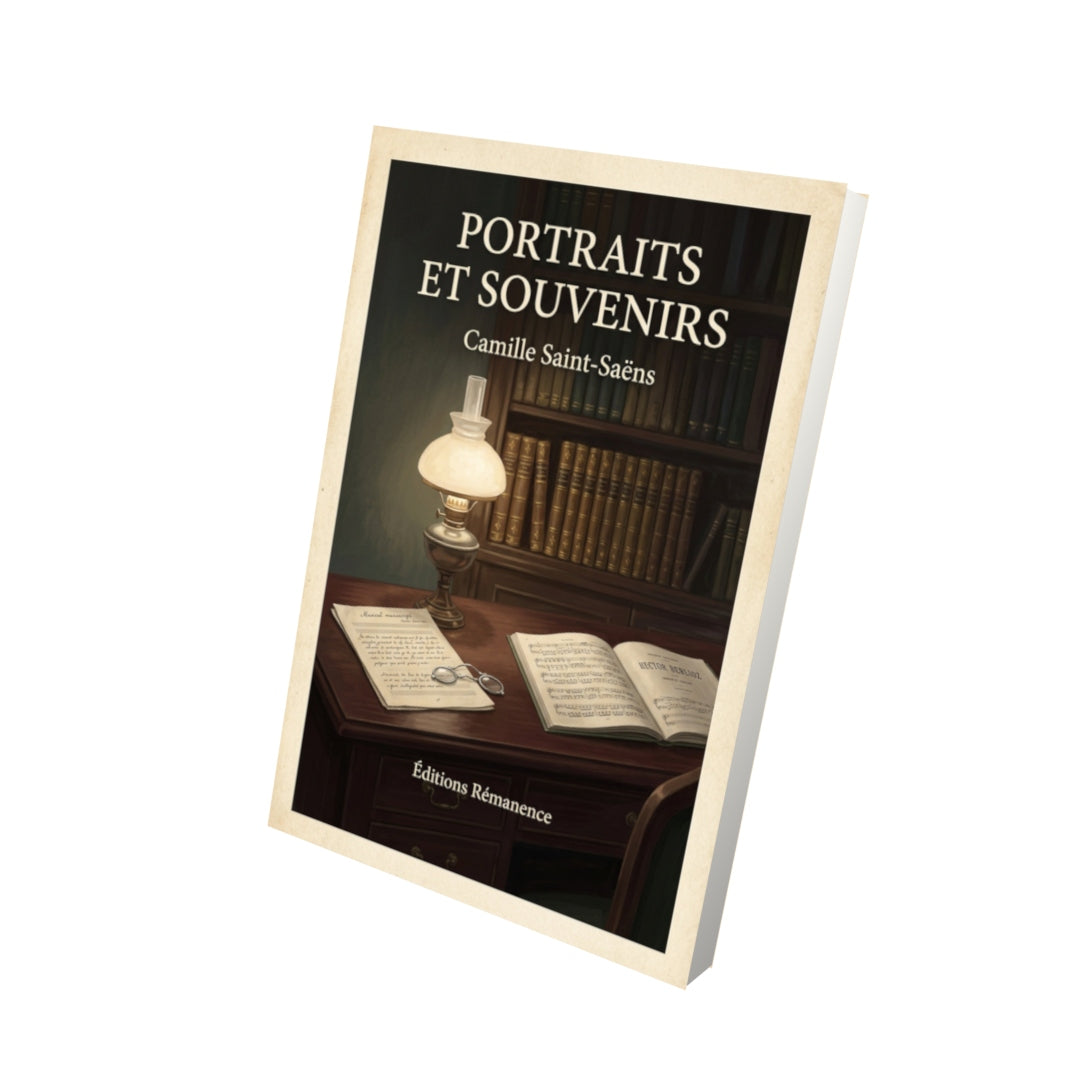 Livre Portraits et souvenirs - Camille Saint-Saëns - Vue 3D - Editions Remanence