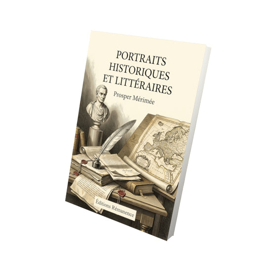 Livre Portraits historiques et littéraires par Prosper Mérimée - Vue 3D - Editions Remanence