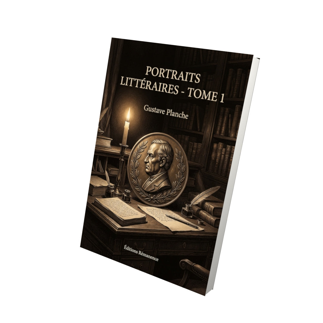 Livre Portraits littéraires - Tome 1 par Gustave Planche - Vue 3D - Editions Remanence