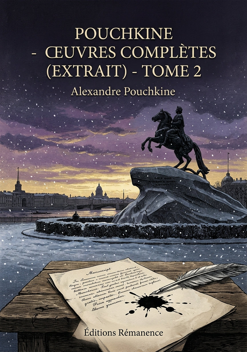 Livre Pouchkine - Œuvres complètes (extrait) - Tome 2 par Alexandre Pouchkine - Couverture - Editions Remanence