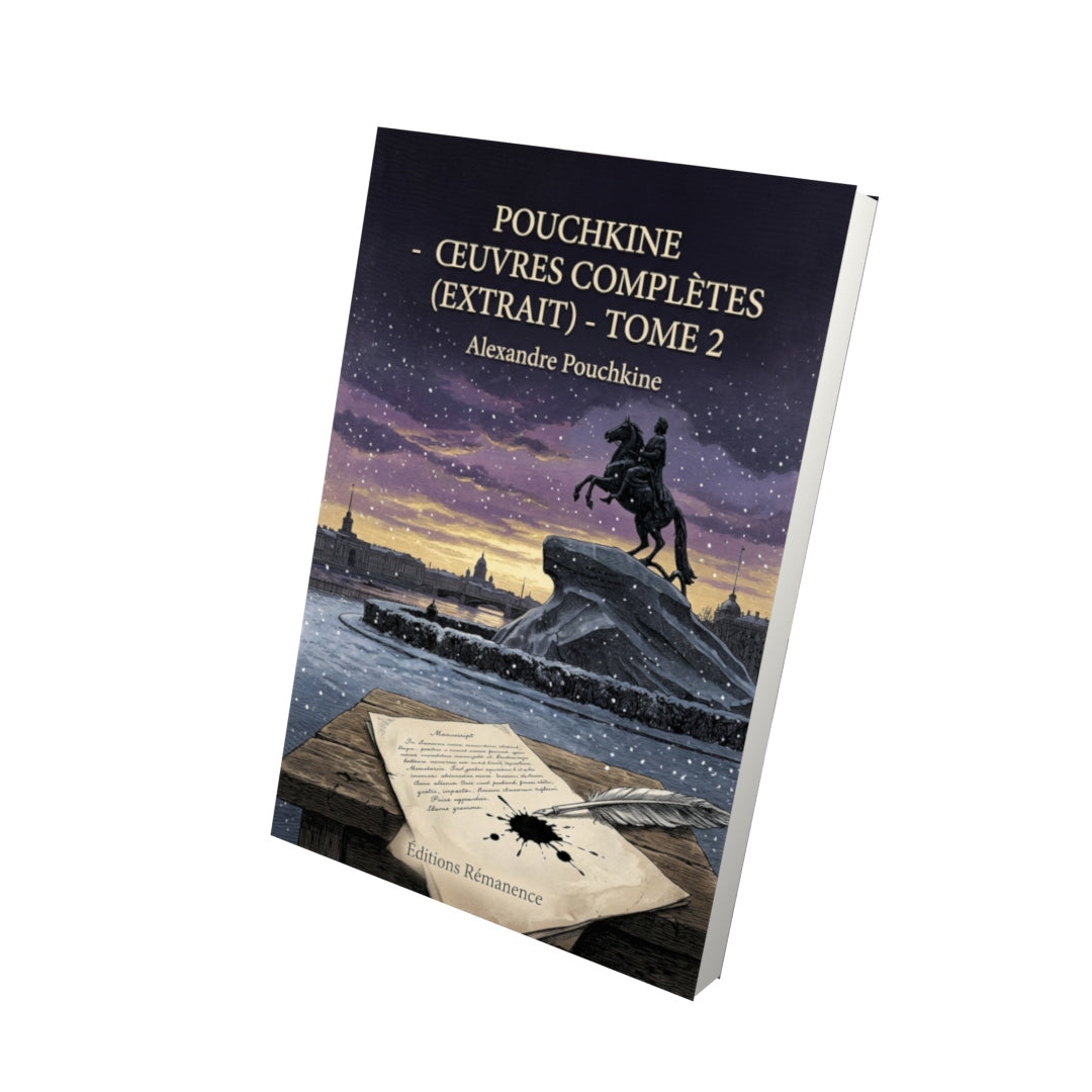 Livre Pouchkine - Œuvres complètes (extrait) - Tome 2 par Alexandre Pouchkine - Vue 3D - Editions Remanence