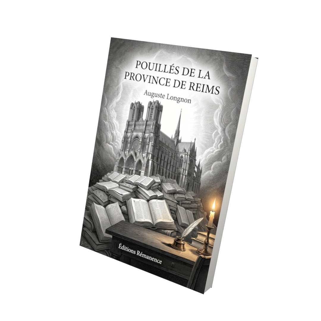 Livre Pouillés de la province de Reims par Auguste Longnon - Vue 3D - Editions Remanence