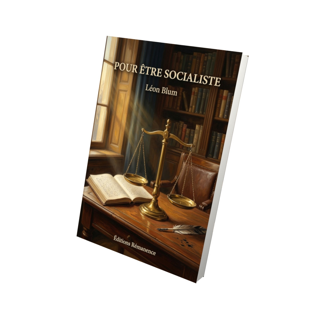 Livre Pour être socialiste par Léon Blum - Vue 3D - Editions Remanence